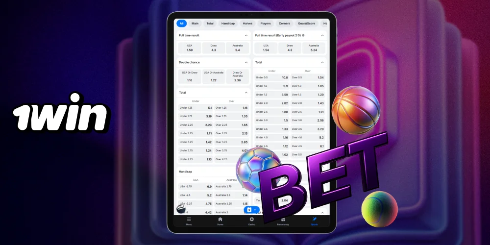 1win types of bets